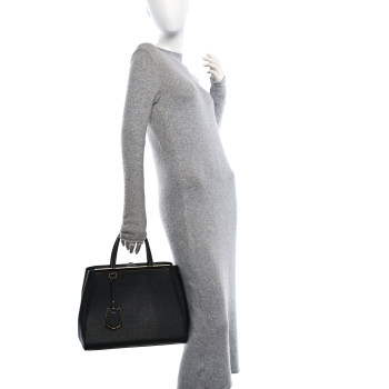 FENDI Vitello Elite Regular 2Jours Tote Black