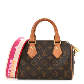 LOUIS VUITTON Monogram Speedy Bandouliere 20 Fuchsia