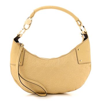 GUCCI Guccissima Half Moon Hobo Yellow