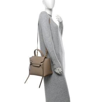 CELINE Grained Calfskin Micro Belt Bag Light Taupe