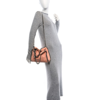 STELLA MCCARTNEY Shaggy Deer Mini Falabella Fold Over Tote Honey
