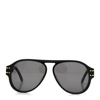 CHRISTIAN DIOR Acetate Diorsignature A1U Pilot Sunglasses Black