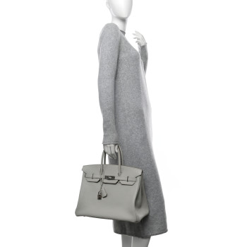 HERMES Fjord Birkin 35 Gris Perle