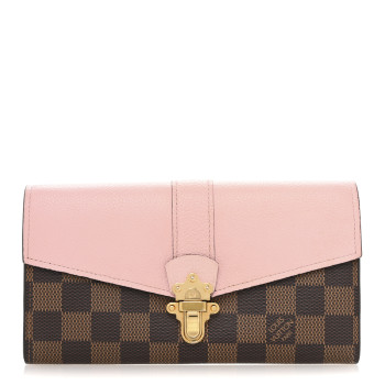 LOUIS VUITTON Damier Ebene Clapton Wallet Magnolia