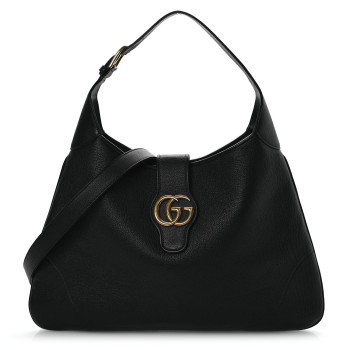 GUCCI Goatskin Large Aphrodite Shoulder Bag Black