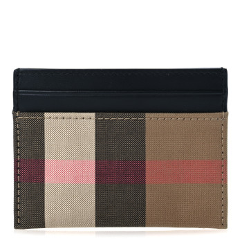 BURBERRY Super Exploded Check Calfskin Card Case Black