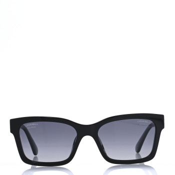 CHANEL Acetate Polarized Square Sunglasses 5417-A Black
