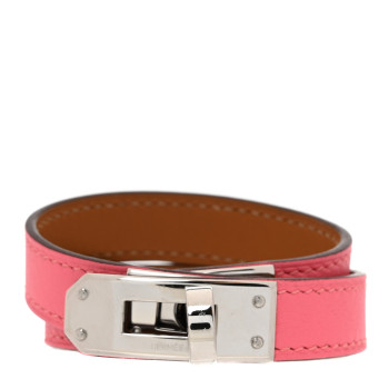 HERMES Chamonix Kelly Double Tour Bracelet XS Rose Azalee