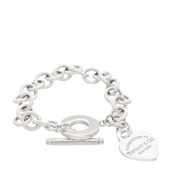 TIFFANY Sterling Silver Return To Tiffany Heart Tag Toggle Bracelet