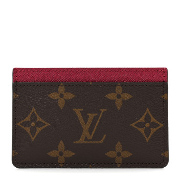 LOUIS VUITTON Monogram Card Holder Fuchsia