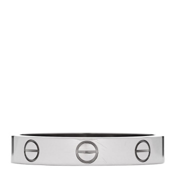 CARTIER 18K White Gold 3.5mm LOVE Wedding Band Ring 57 8