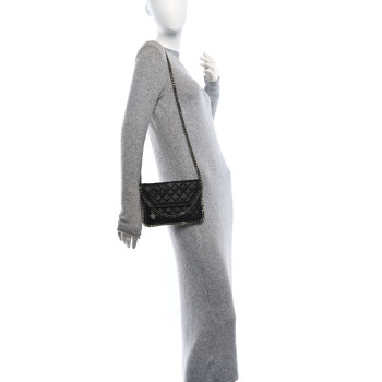 STELLA MCCARTNEY Shaggy Deer Falabella Mini Crossbody Bag Black