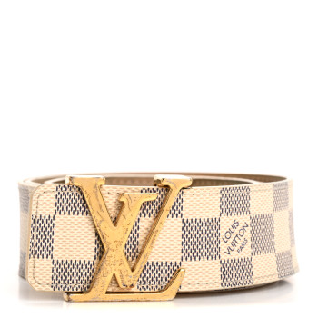 LOUIS VUITTON Damier Azur 40mm LV Initiales Belt 100 40