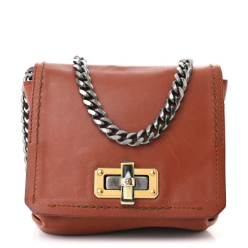 LANVIN Calfskin Happy Mini Pop Bag Beige