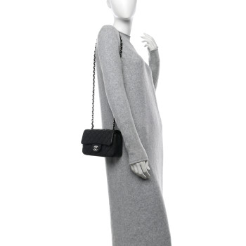 CHANEL Caviar Quilted Mini Rectangular Flap Black
