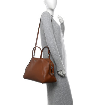 PRADA Softy Calfskin Supernova Handbag Cognac