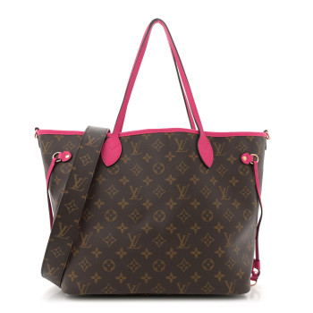 LOUIS VUITTON Monogram Inside Out Neverfull Bandouliere MM Rose Pondichery
