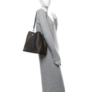 LOUIS VUITTON Monogram Neonoe MM Blue Jean