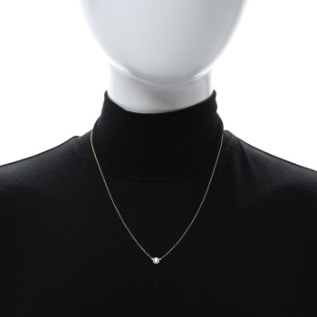 TIFFANY 18K Yellow Gold Diamond .35ct Elsa Peretti Diamonds by the Yard Pendant Necklace