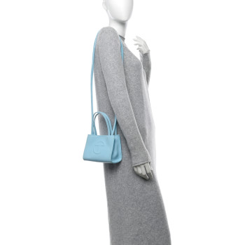 TELFAR Vegan Leather Small Shopping Bag Pool Blue
