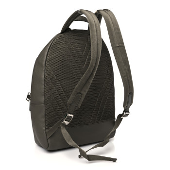 LOUIS VUITTON Grained Calfskin Aerogram Takeoff Backpack Grey