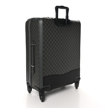 GUCCI GG Supreme Monogram Web Medium Savoy Trolley  Black