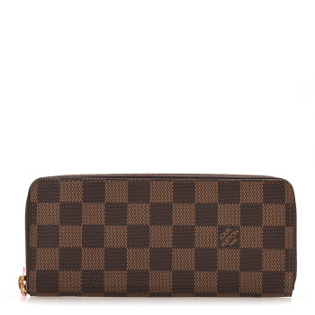 LOUIS VUITTON Damier Ebene Clemence Wallet Cherry