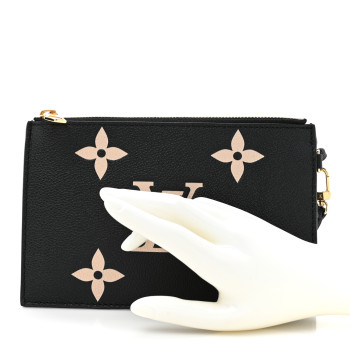 LOUIS VUITTON Empreinte Monogram Giant Neonoe MM Pochette Black Beige