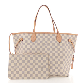 LOUIS VUITTON Damier Azur Neo Neverfull MM Rose Ballerine