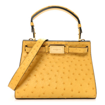 GIVENCHY Ostrich Handbag Yellow