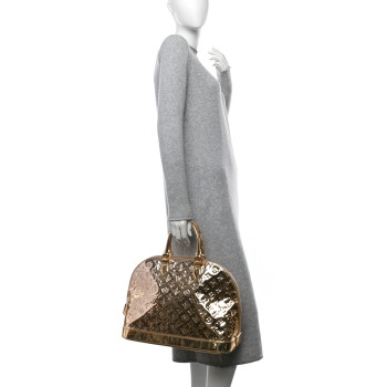 LOUIS VUITTON Monogram Miroir Alma GM Dore Gold