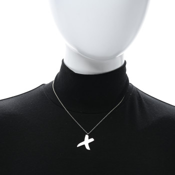 TIFFANY Sterling Silver Paloma Picasso Graffiti X Pendant Necklace