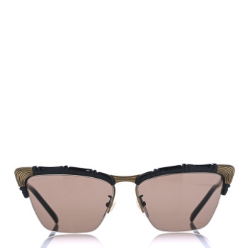 GUCCI Acetate Metal Bamboo Sunglasses GG660S Black Brown