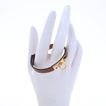 HERMES Mini Rivale Bracelet T2 Gold