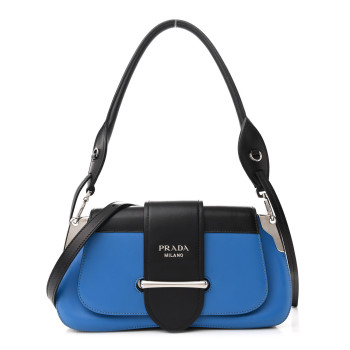 PRADA City Calfskin Sidonie Shoulder Bag Marea Black
