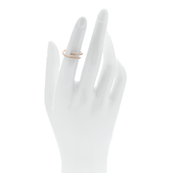 CARTIER 18K Pink Gold Diamond Juste Un Clou Paved Ring 49 4.75