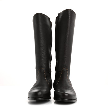 FENDI Cuoio Romano Selleria Boots 38.5 Brown