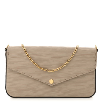 LOUIS VUITTON Epi Felicie Pochette Chain Wallet Galet