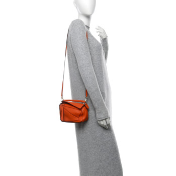 LOEWE Calfskin Mini Puzzle Bag Orange