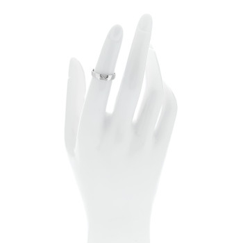 HERMES 18K White Gold Diamond Ever Herakles Wedding Band Ring 47 4