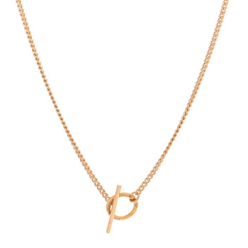 HERMES 18K Rose Gold PM Echappee Necklace ST
