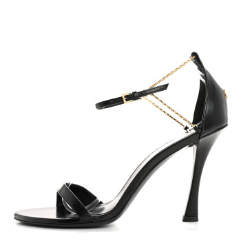 GIVENCHY Lambskin 4G Liquid 90mm Heel Sandals 39.5 Black