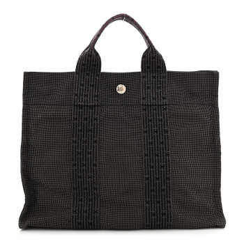 HERMES Canvas Herline PM Tote Grey