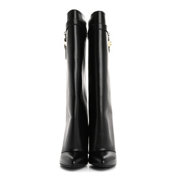 GIVENCHY Calfskin Shark Lock Pant Boots 40 Black
