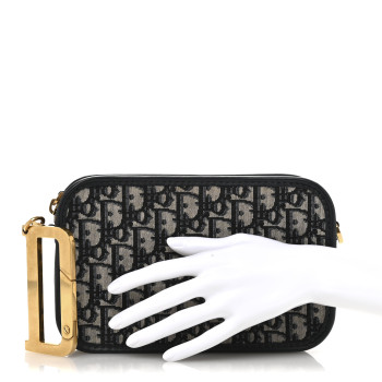 CHRISTIAN DIOR Oblique Diorquake Clutch Blue