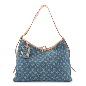 LOUIS VUITTON Monogram Denim CarryAll MM Blue
