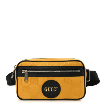 GUCCI Econyl Nylon Monogram Off The Grid Belt Bag Crop Black