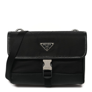 PRADA Re-Nylon Saffiano Smartphone Case Crossbody Black