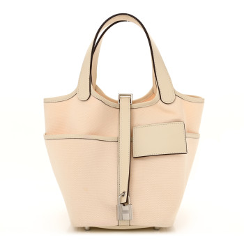 HERMES Toile Goeland Swift Cargo Picotin Lock 18 Nata