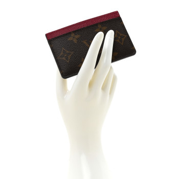 LOUIS VUITTON Monogram Card Holder Fuchsia